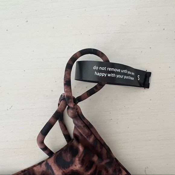 NWT Ark Swim Leopard One Shoulder bikini top (high waisted bottoms available) - Picture 4 of 10